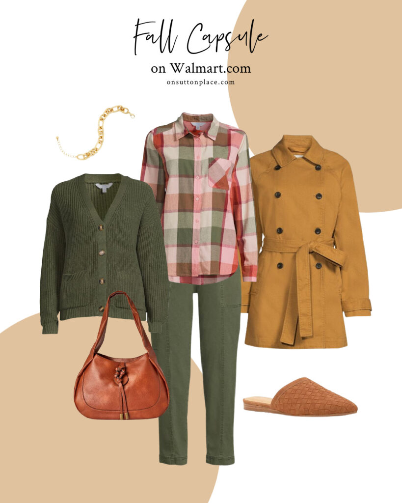 fall capsule wardrobe ideas walmart green 1