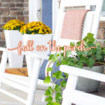 front porch fall decor tall pin outline text