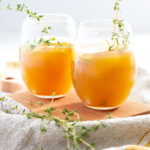 apple and ginger beer mocktail recipe in clear glasses