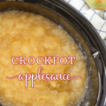 crockpot applesauce recipe tall pin outline text