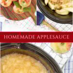 homemade applesauce recipe tall collage pin