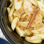 homemade slow cooker applesauce tall pin text box