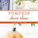 pumpkin decor ideas mod podge fall craft collage pin