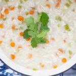 chicken and rice soup recipe one pot tall pin text box