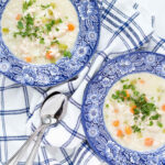 chicken and rice soup recipe pin