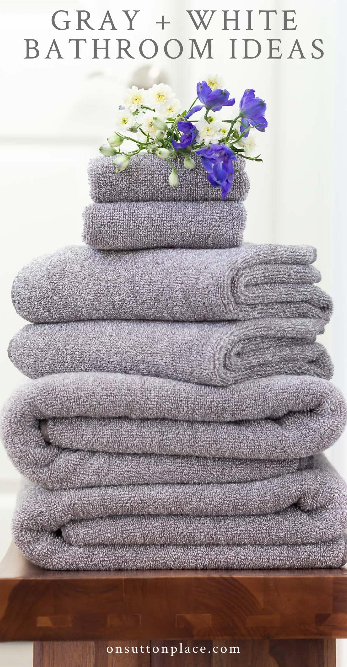 Gray and White Bathroom Ideas - On Sutton Place
