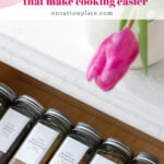 simple spice storage ideas that make cooking easier pin