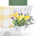 spring decorating ideas pin with text box