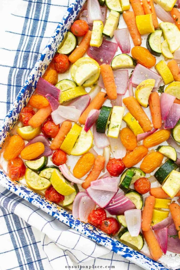 oven roasted vegetables sheet pan recipe
