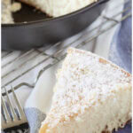 the best vanilla cake recipe pin with text close up