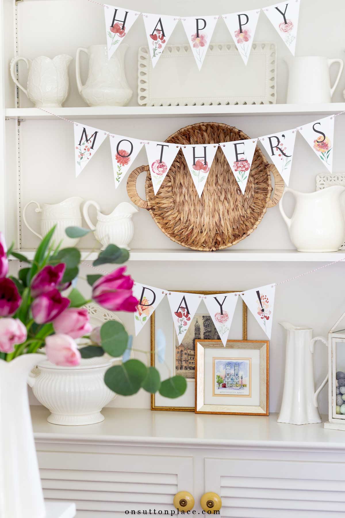 happy mother's day free printable banner decor