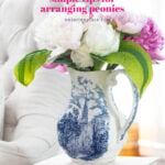 peony flower bouquet ideas simple tips for arranging peonies pin