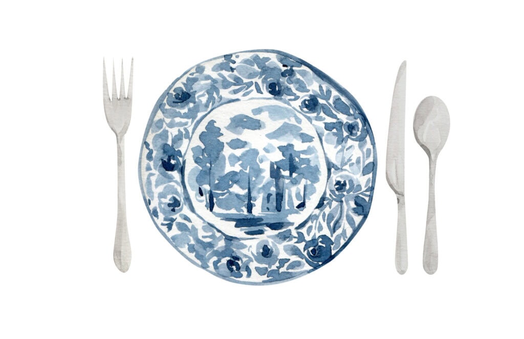 plate flatware element for mega menu