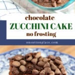chocolate zucchini cake no frosting tall collage pin