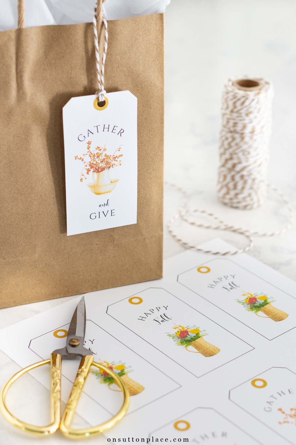 free printable gift tags happy fall and gather + give