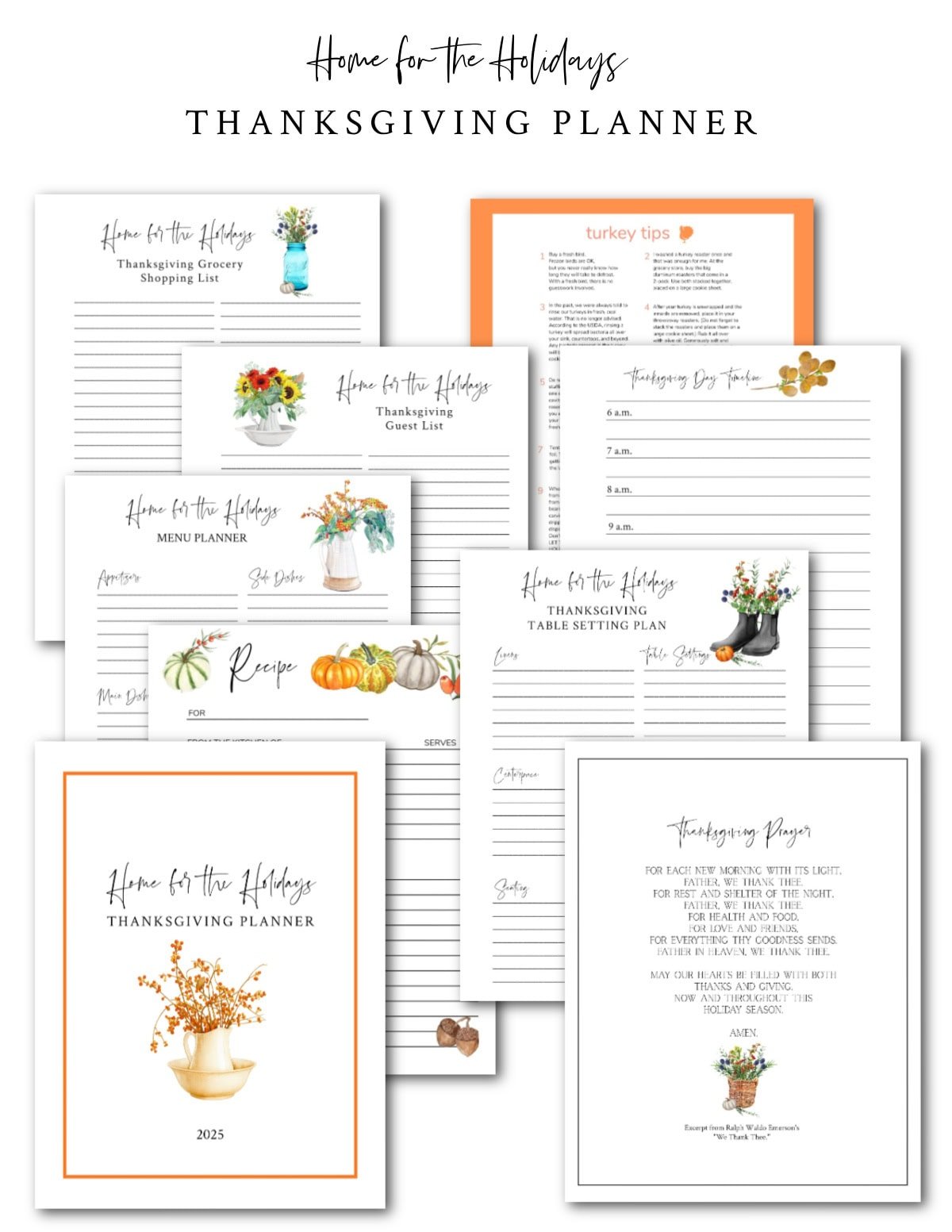 thanksgiving planner graphic for post 2025