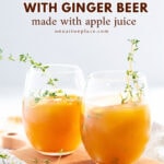 easy mocktail with ginger made with apple juice AI pin