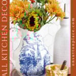 fall kitchen decor ideas tall pin side text