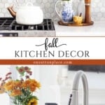fall kitchen decor tall collage pin