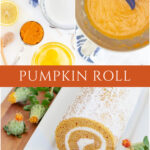 pumpkin roll recipe no towel parchment paper method collage pin