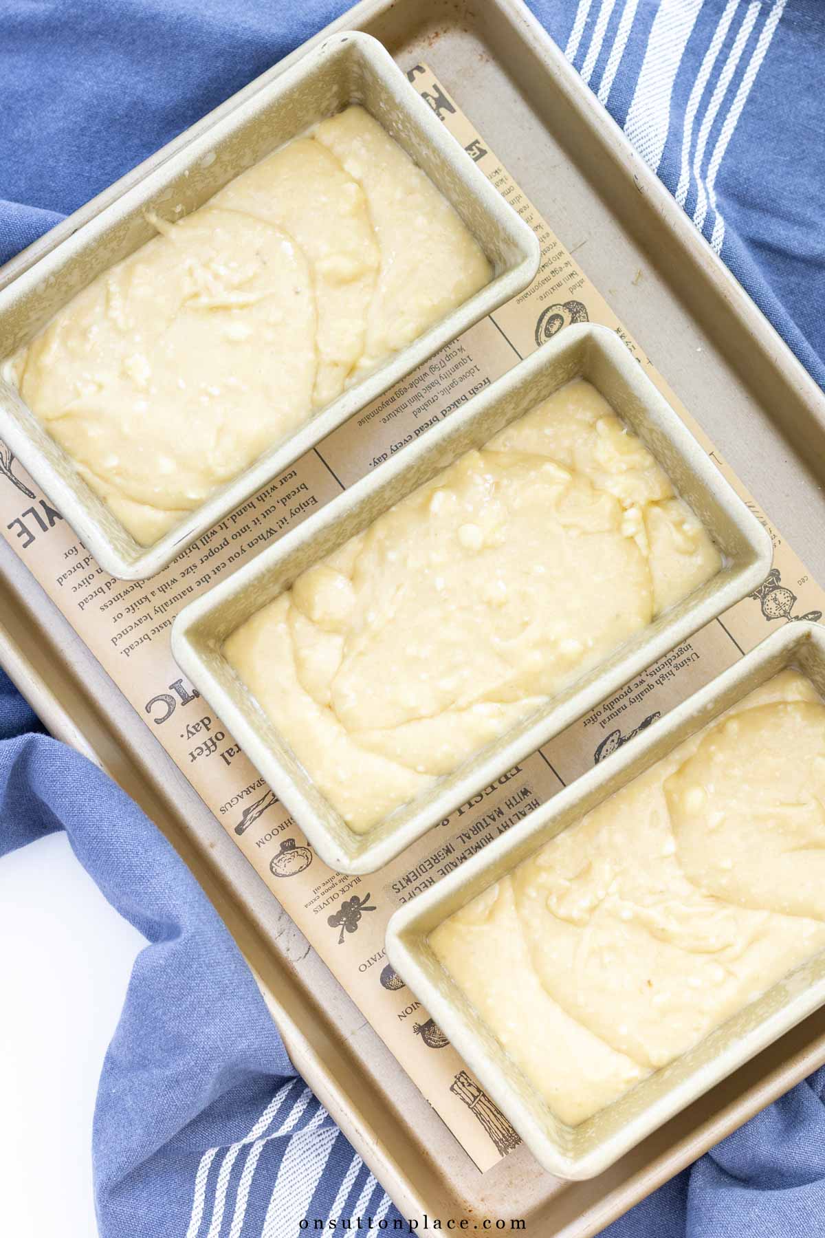 banana bread batter in small loaf pans 2025