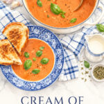 cream of tomato soup recipe illustration pin