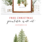 free christmas printable wall art pin trio of trees