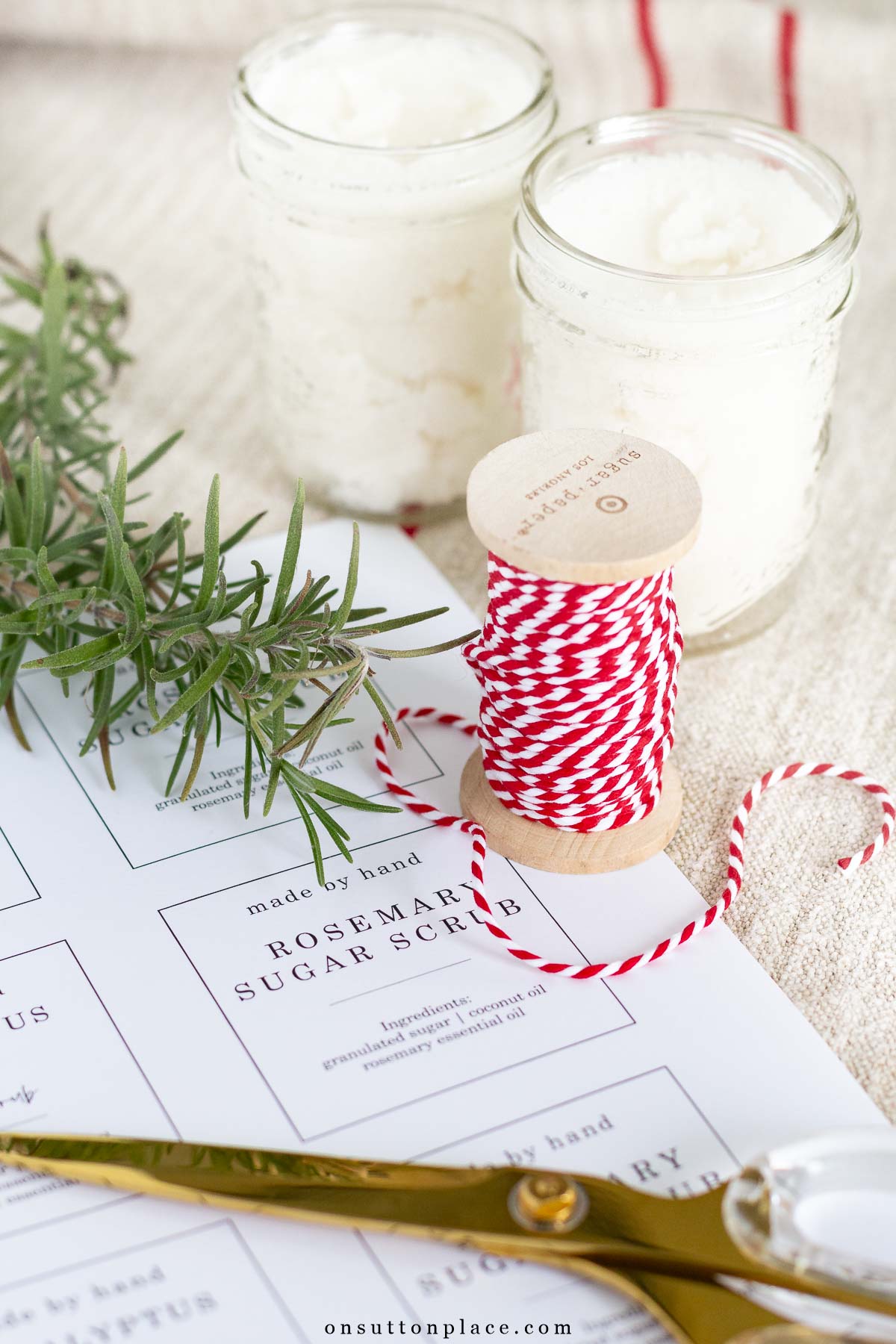 free printable tags for rosemary sugar scrub
