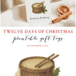 twelve days of christmas printable gift tags pin