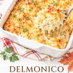 delmonico potatoes recipe Thanksgiving side dish illustration pin