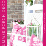 front porch decor for summer pin with side text