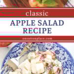 old fashioned apple salad recipe waldorf salad tall pin