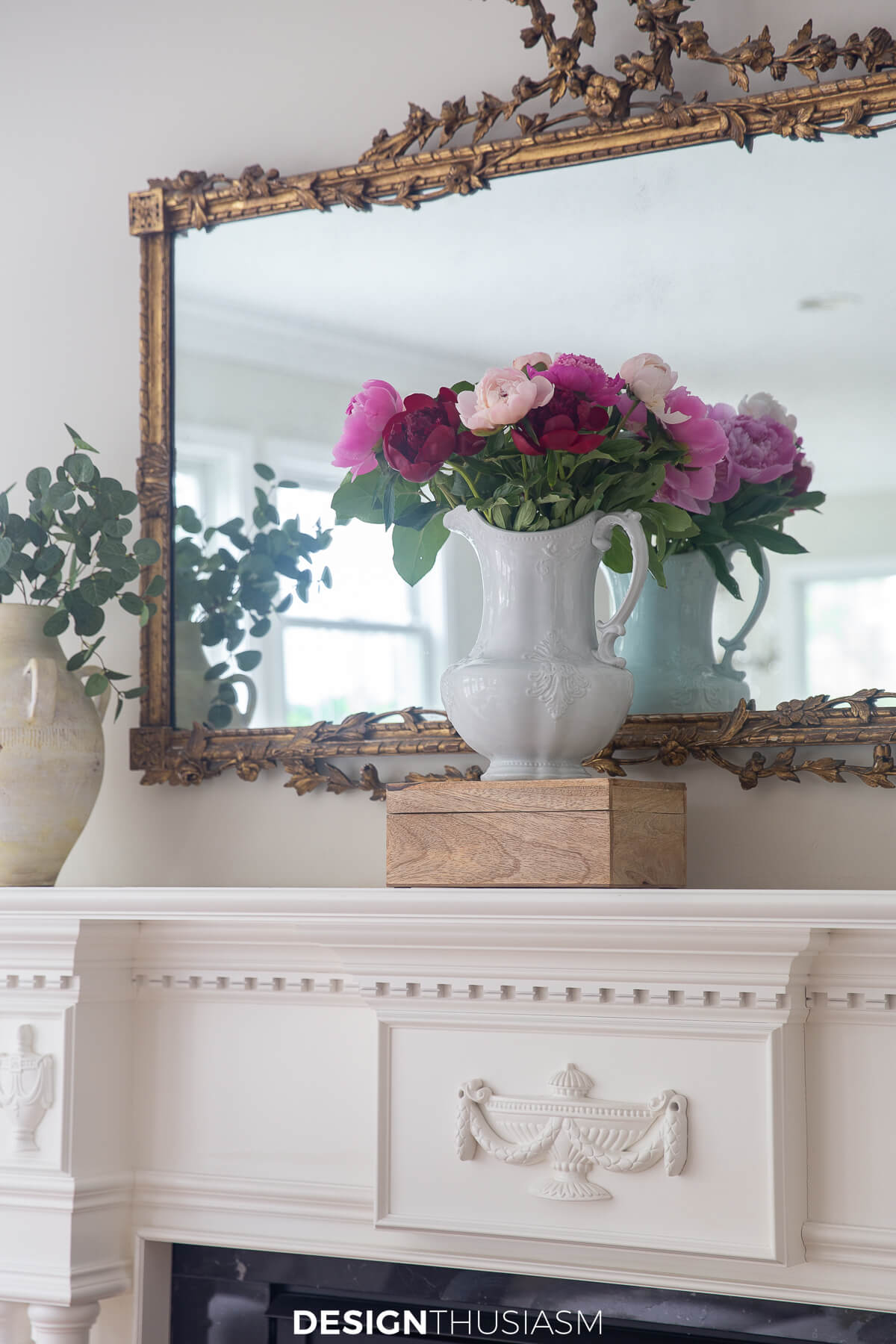 summer mantel with flowers designthusiasm hss