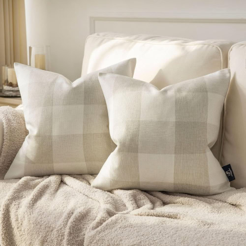 buffalo check neutral pillow covers (1)