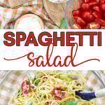cold spaghetti salad recipe tall collage pin