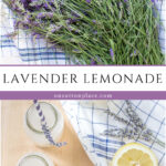 lavender lemonade recipe collage pin with text