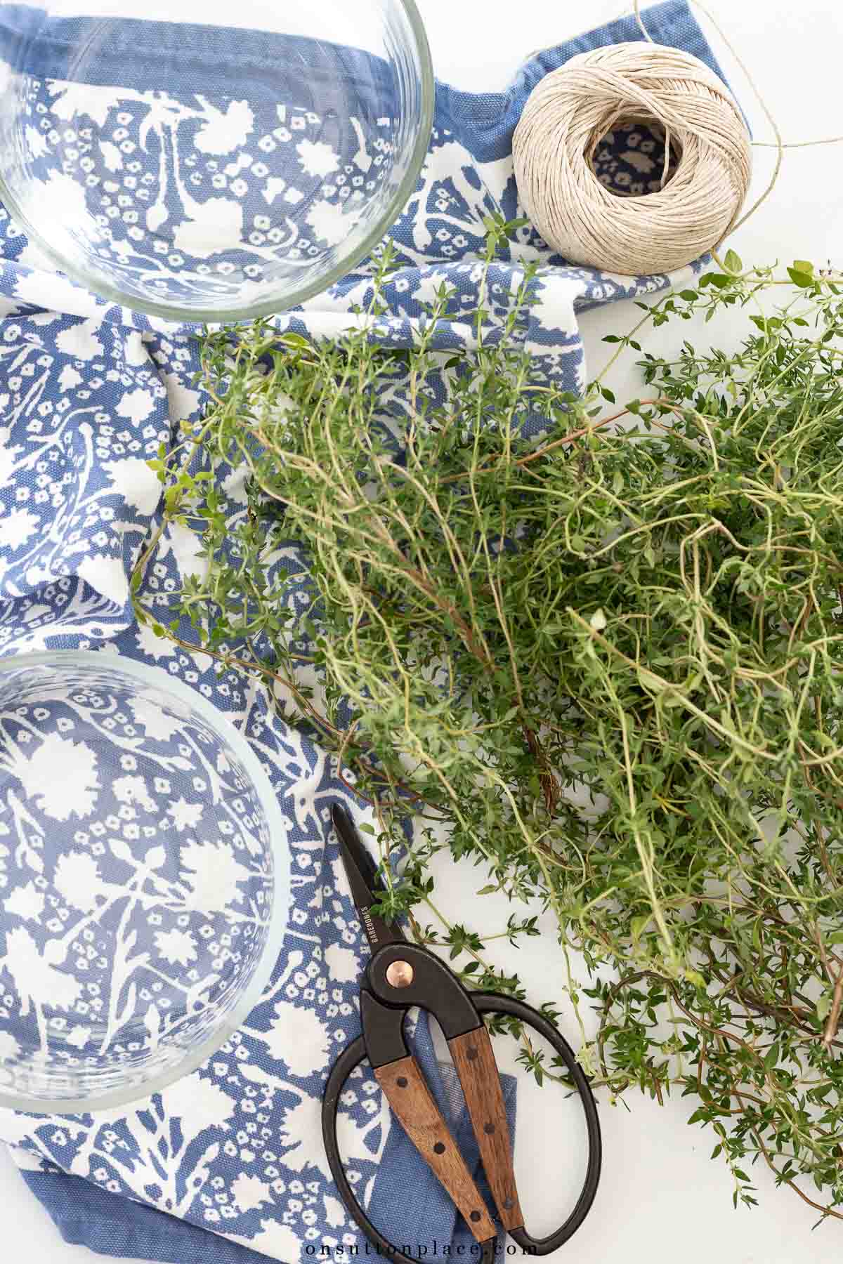 mini herb wreaths supplies needed