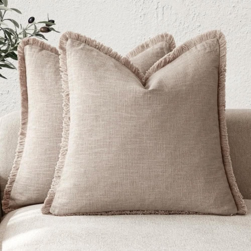 neutral pillow covers with fringe (1)