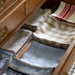 cloth dinner napkin organization in drawer