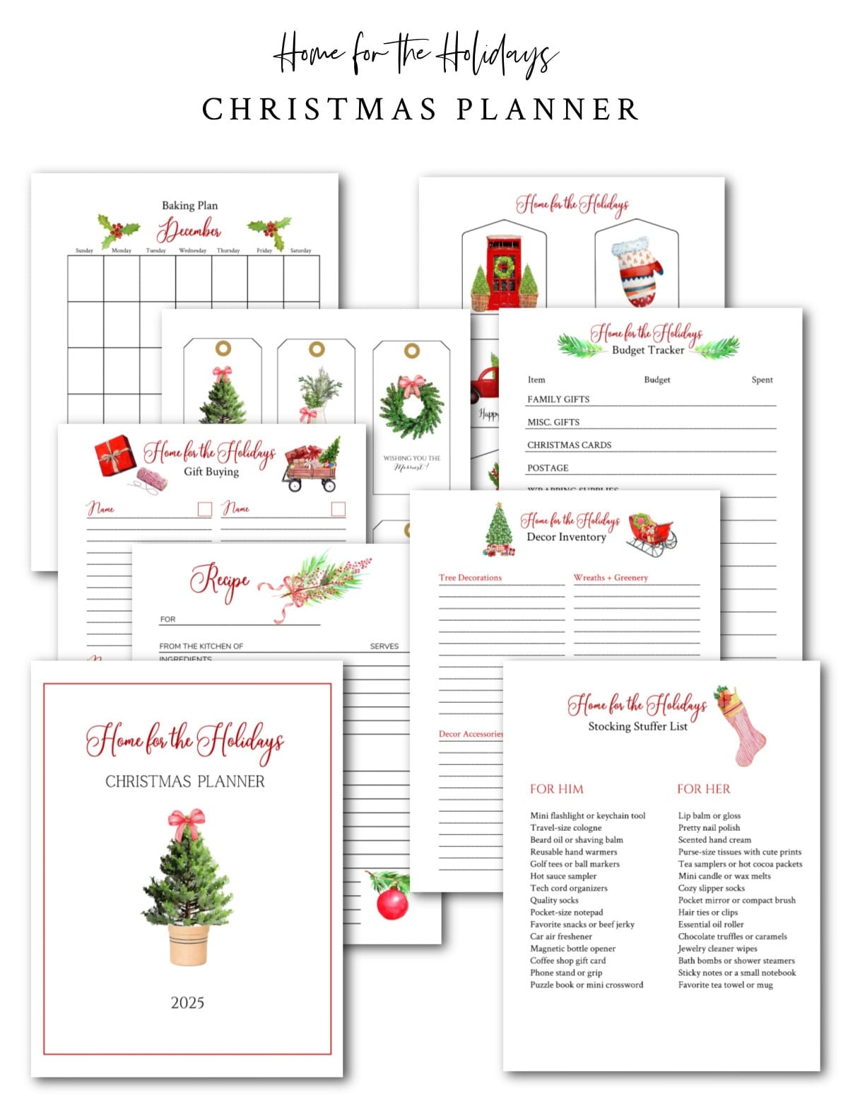 2025 christmas planner graphic