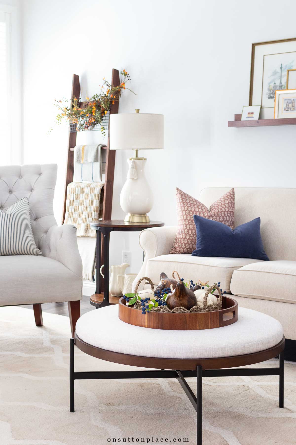 Cozy Living Room Ideas for Fall - On Sutton Place, image size:1200x1800