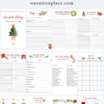 free Christmas planner collage pin curved text