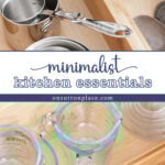 minimalist kitchen essentials tall collage pin