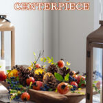 holiday centerpiece idea tall pin outline text