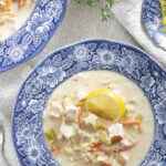 lemon chicken orzo soup recipe creamy tall pin
