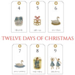 twelve days of christmas gift tags tall pin 2025