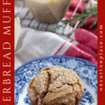 gingerbread recipe muffins cake tall pin side text