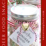 reindeer food snack mix for Christmas tall pin side text