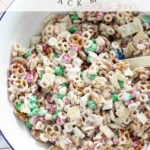 reindeer food snack mix recipe tall pin