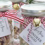 reindeer food snack mix tall pin text box